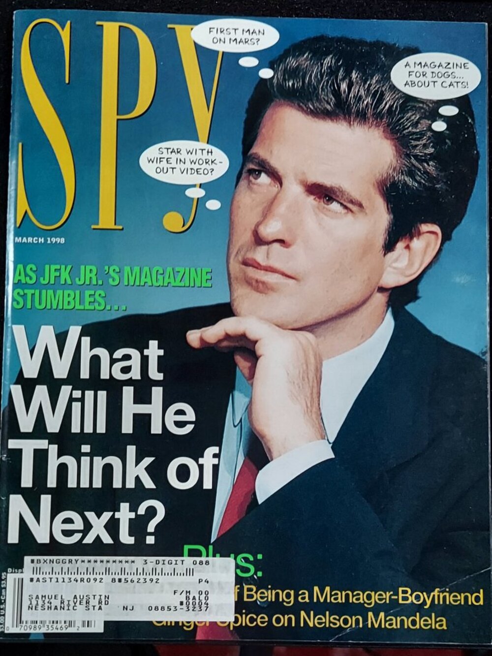 Spy Magazine March 1998 JFK cover
